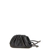 ボッテガヴェネタ ザ ポーチ ミニ コインケース 小銭入れ ブラック レザー レディース BOTTEGAVENETA 【中古】